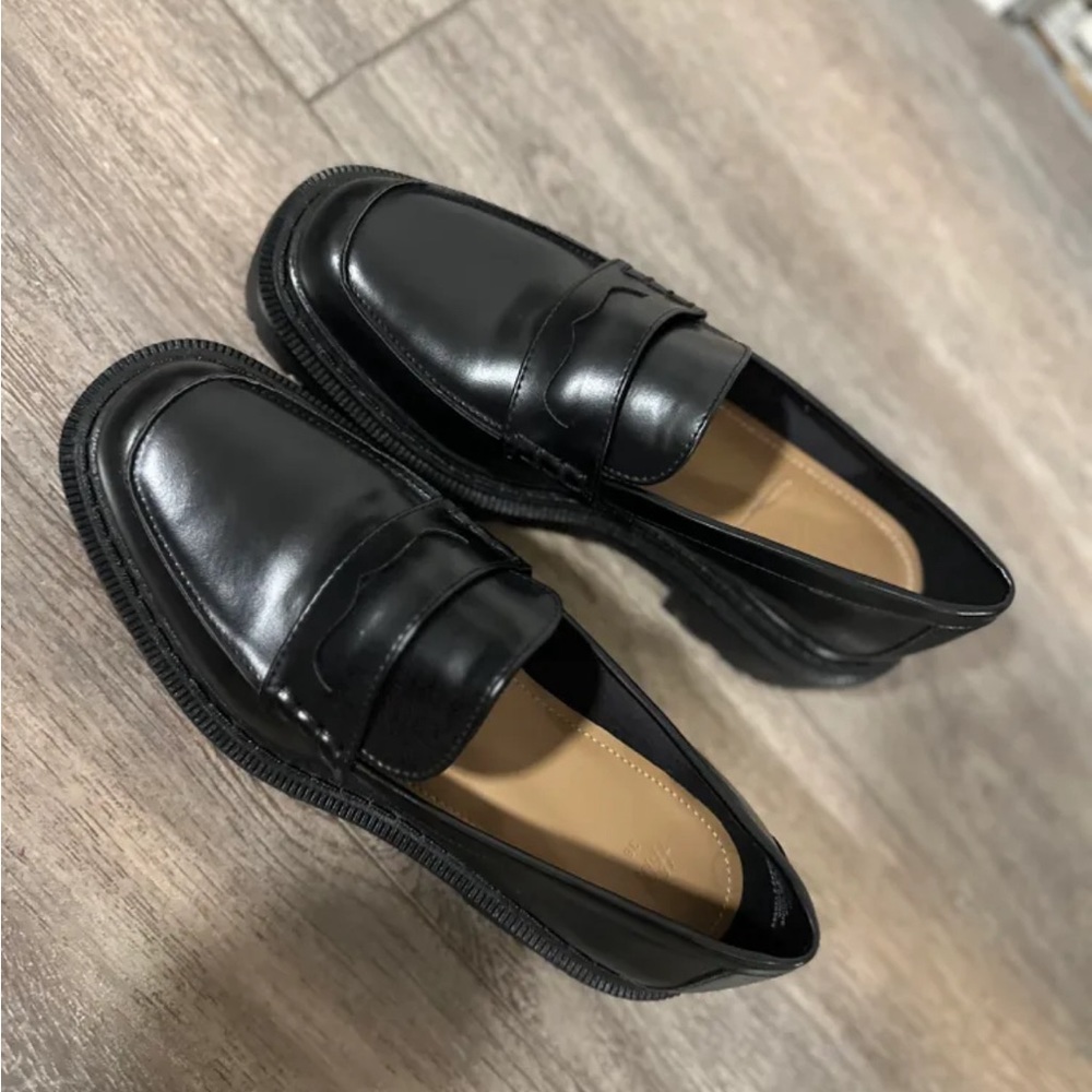 Black loafers